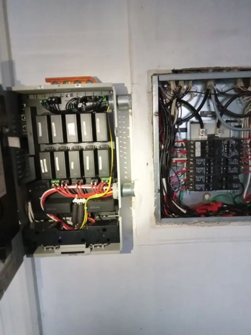 Electrical panel upgrade completed for Security Camera Wiring in Midway City